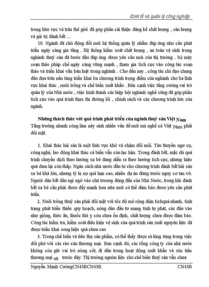 image for page Nâng cao sức cạnh tranh của hàng thuỷ sản Việt Nam trong bối cảnh hội nhập kinh tế quốc tế