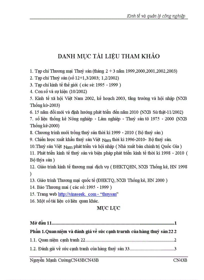 image for page Nâng cao sức cạnh tranh của hàng thuỷ sản Việt Nam trong bối cảnh hội nhập kinh tế quốc tế