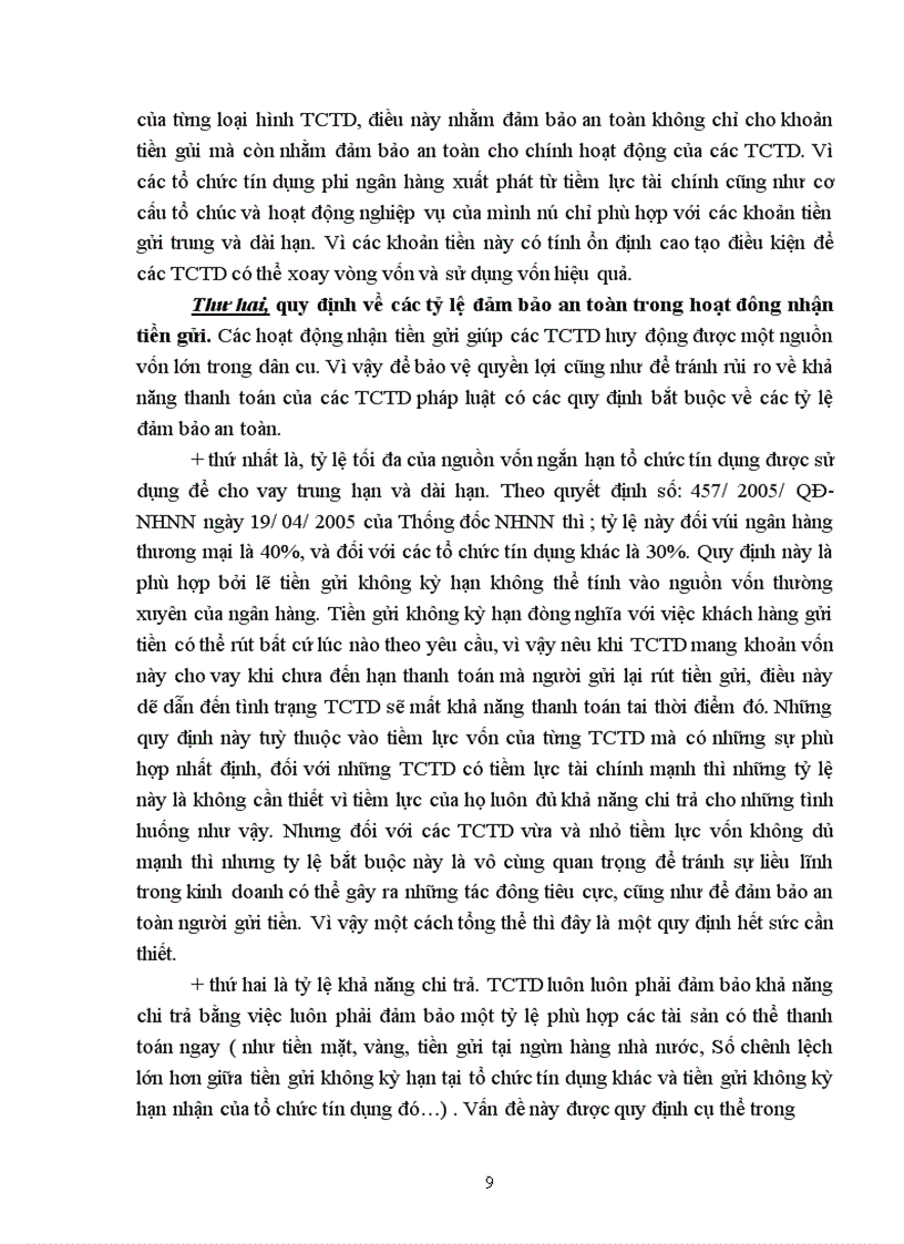 image for page Quy định về đảm bảo an toàn trong hoạt động huy động vốn của các TCTD