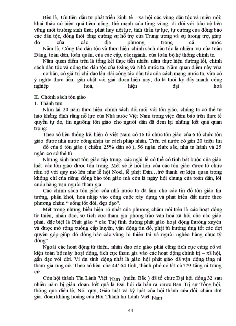 image for page Chính sách về tôn giáo của Việt Nam trong xu thế hội nhập Quốc tế