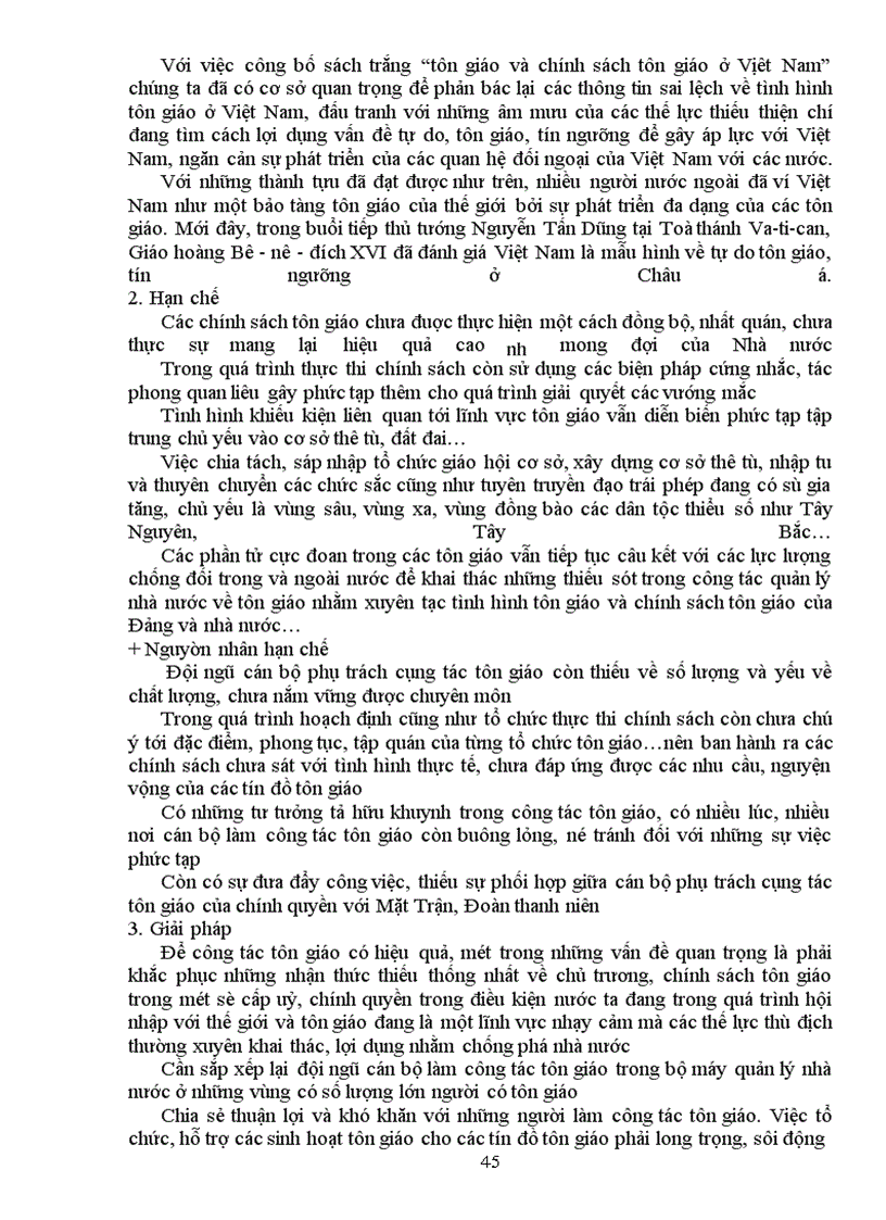 image for page Chính sách về tôn giáo của Việt Nam trong xu thế hội nhập Quốc tế