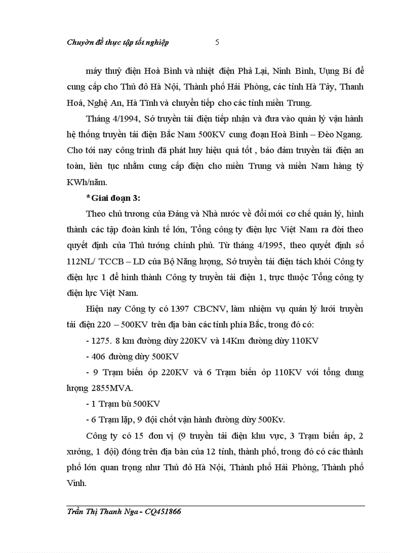 image for page Nâng cao hiệu quả kinh tế trong truyền tải điện năng ở công ty Truyền tải điện 1