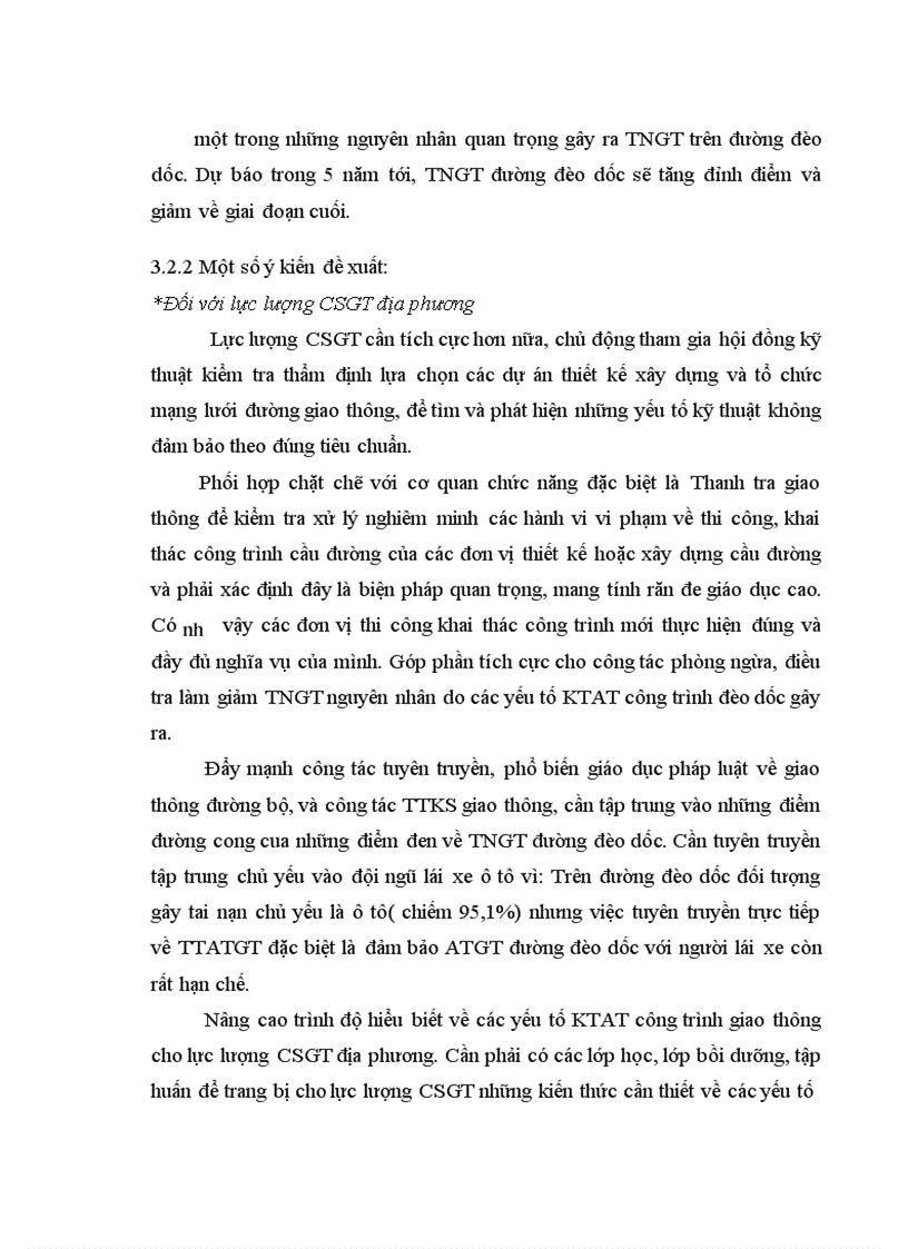 image for page Đánh giá các yếu tố KTAT công trình giao thông trong việc thực hiện các biện pháp phòng ngừa, điều tra TNGT đường đèo dốc thuộc địa bàn tỉnh Sơn La của lượng CSGT địa phương.