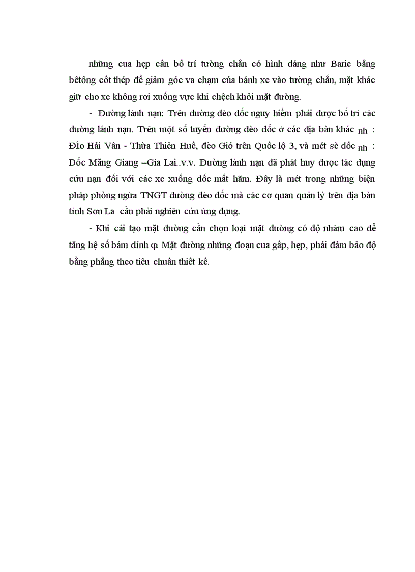 image for page Đánh giá các yếu tố KTAT công trình giao thông trong việc thực hiện các biện pháp phòng ngừa, điều tra TNGT đường đèo dốc thuộc địa bàn tỉnh Sơn La của lượng CSGT địa phương.