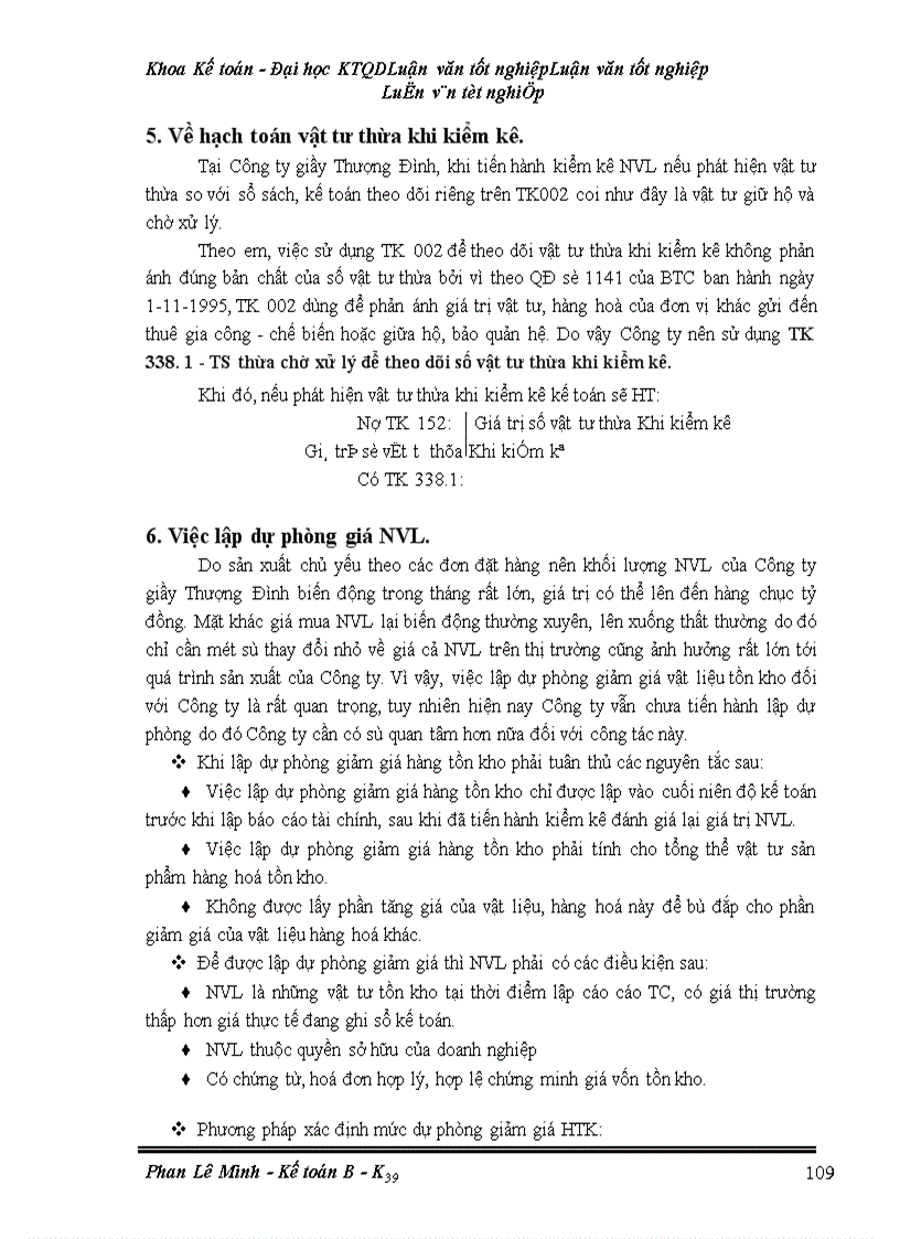 image for page Hạch toán nguyên vật liệu tại công ty giầy Thượng đình -Hà Nội