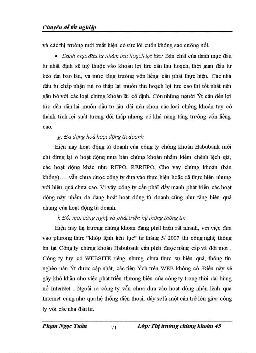 image for page Phát triển hoạt động tự doanh tại công ty chứng khoán ngân hàng Habubank.