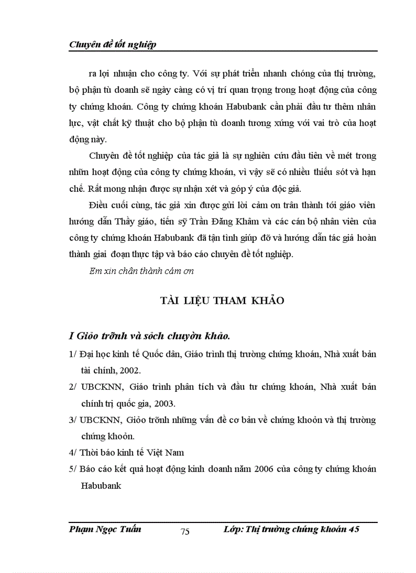 image for page Phát triển hoạt động tự doanh tại công ty chứng khoán ngân hàng Habubank.