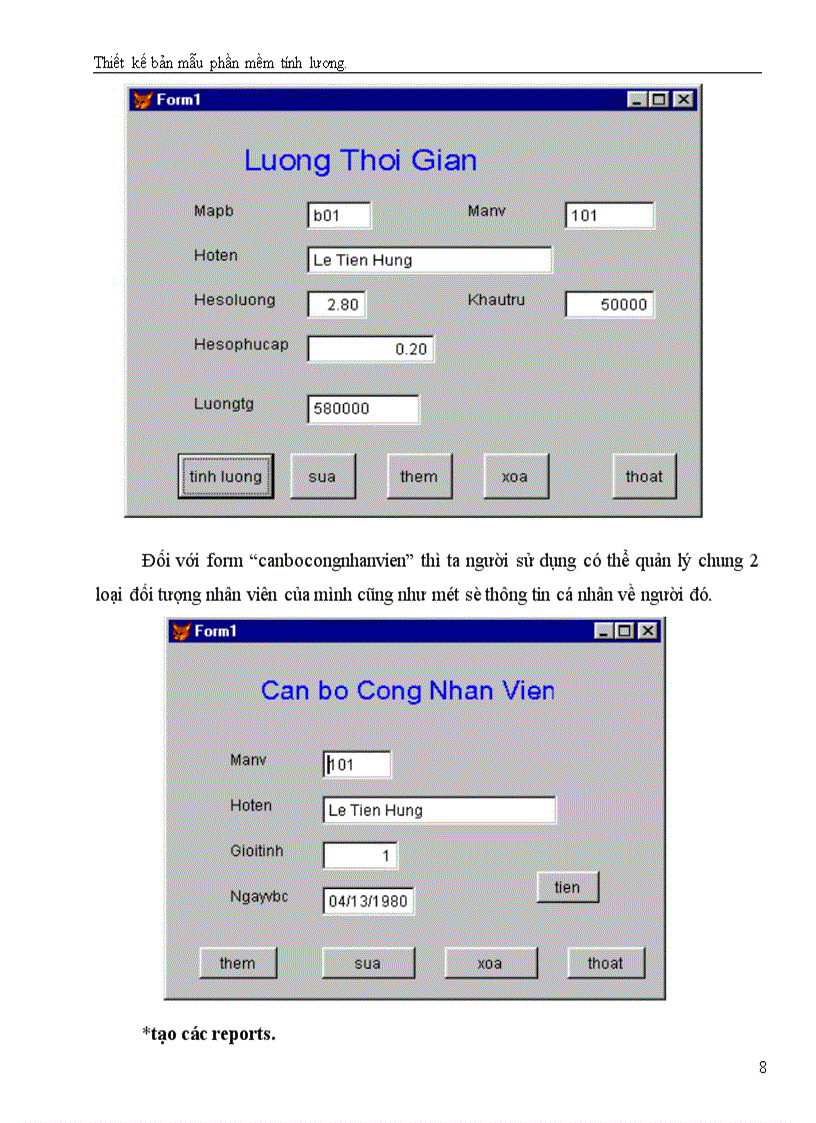 image for page Thiết kế bản mẫu phần mềm tính lương