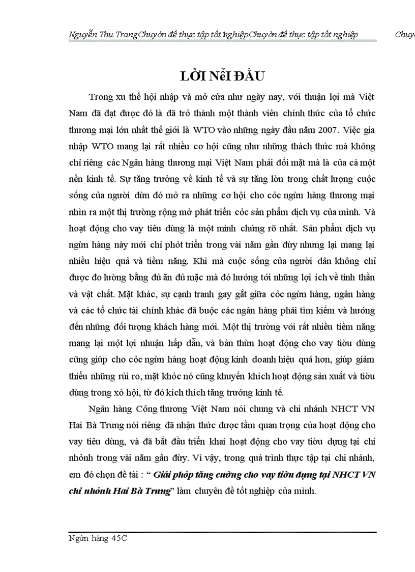 image for page Giải pháp tăng cường cho vay tiêu dùng tại NHCT VN chi nhánh Hai Bà Trưng