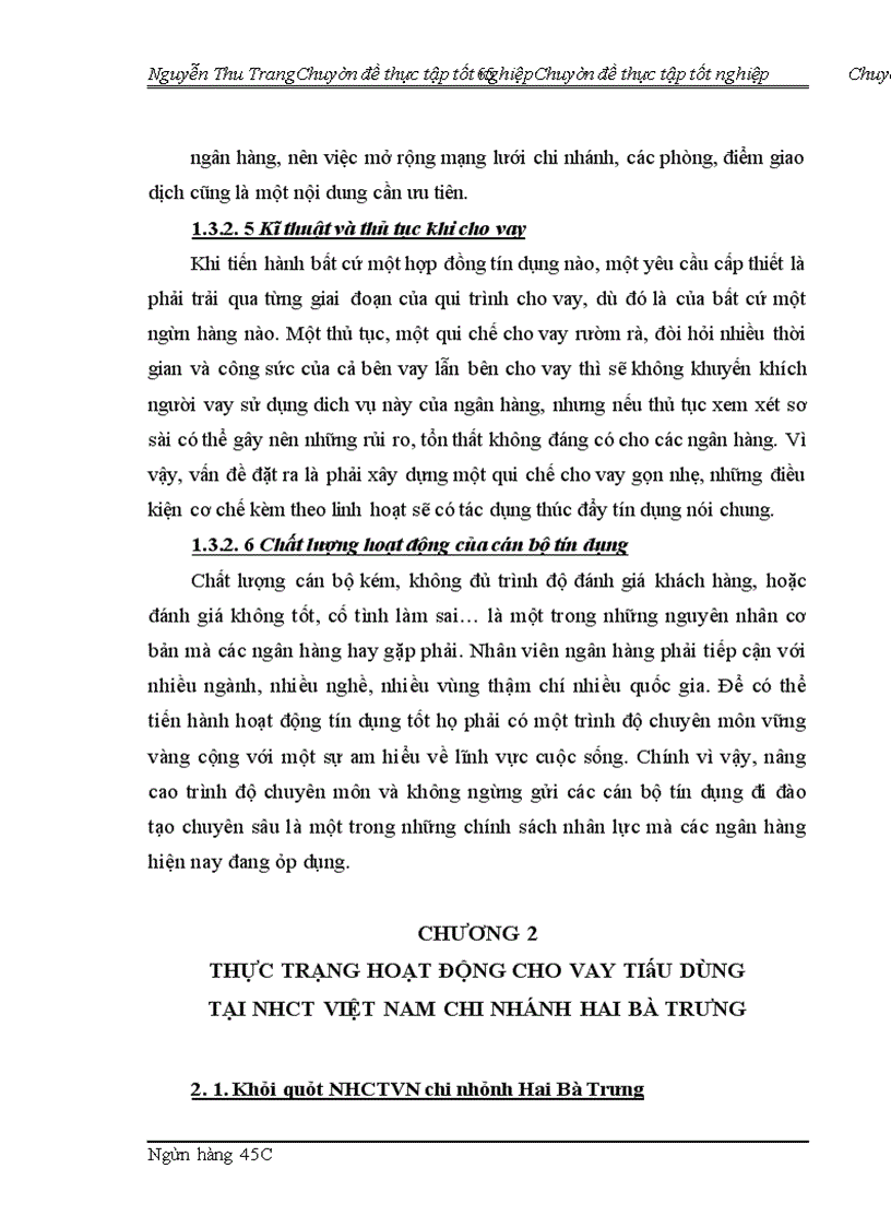 image for page Giải pháp tăng cường cho vay tiêu dùng tại NHCT VN chi nhánh Hai Bà Trưng