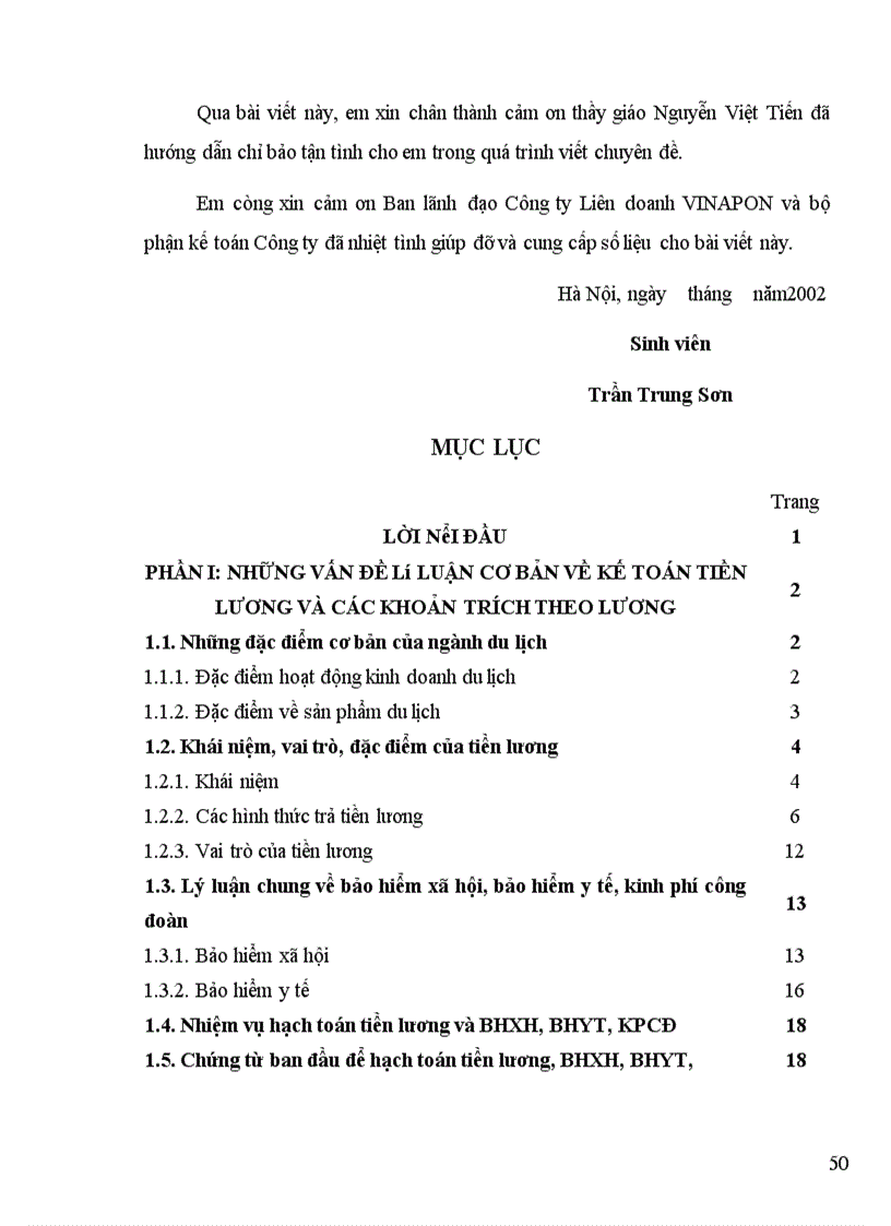 image for page Thực trạng kế toán tiền lương và các khoản trích theo lương ở Công ty Vinapon.