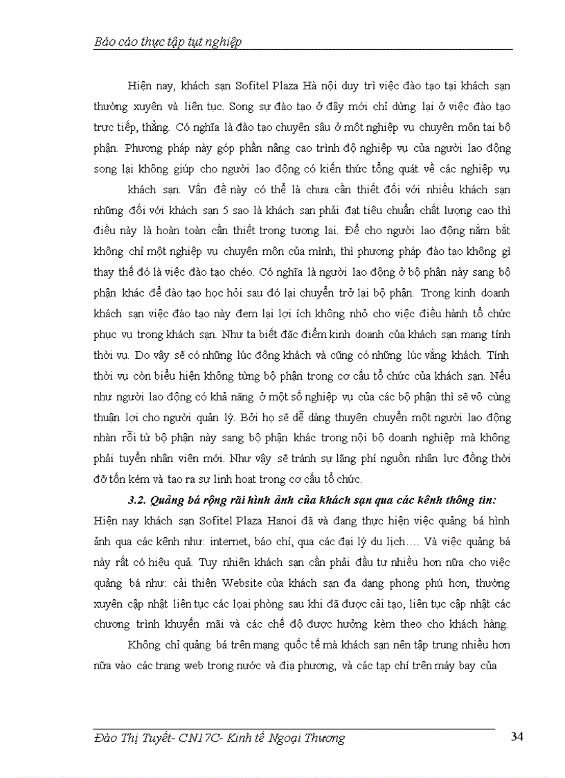 image for page Thực trạng kinh doanh lưu trú của khách sạn Sofitel Plaza Hanoi