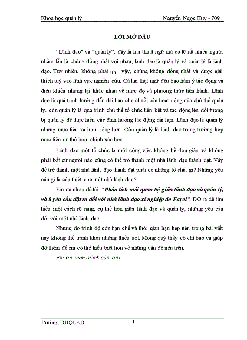 image for page Phân tích mối quan hệ giữa lãnh đạo và quản lý, và 8 yêu cầu đặt ra đối với nhà lãnh đạo xí nghiệp do Fayol