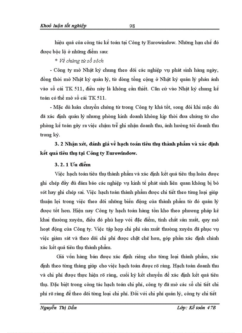 image for page Hoàn thiện hạch toán tiêu thụ thành phẩm và xác định kết quả tiêu thụ tại Công ty cổ phần Cửa sổ nhựa Châu Âu – Eurowindow
