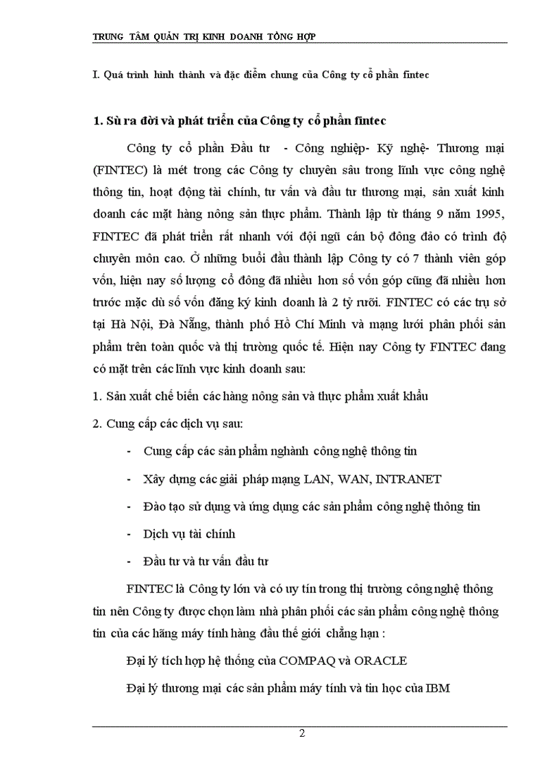 image for page Kết quả sản xuất kinh doanh và tình hình quản lý tài chính của công ty FINTEC