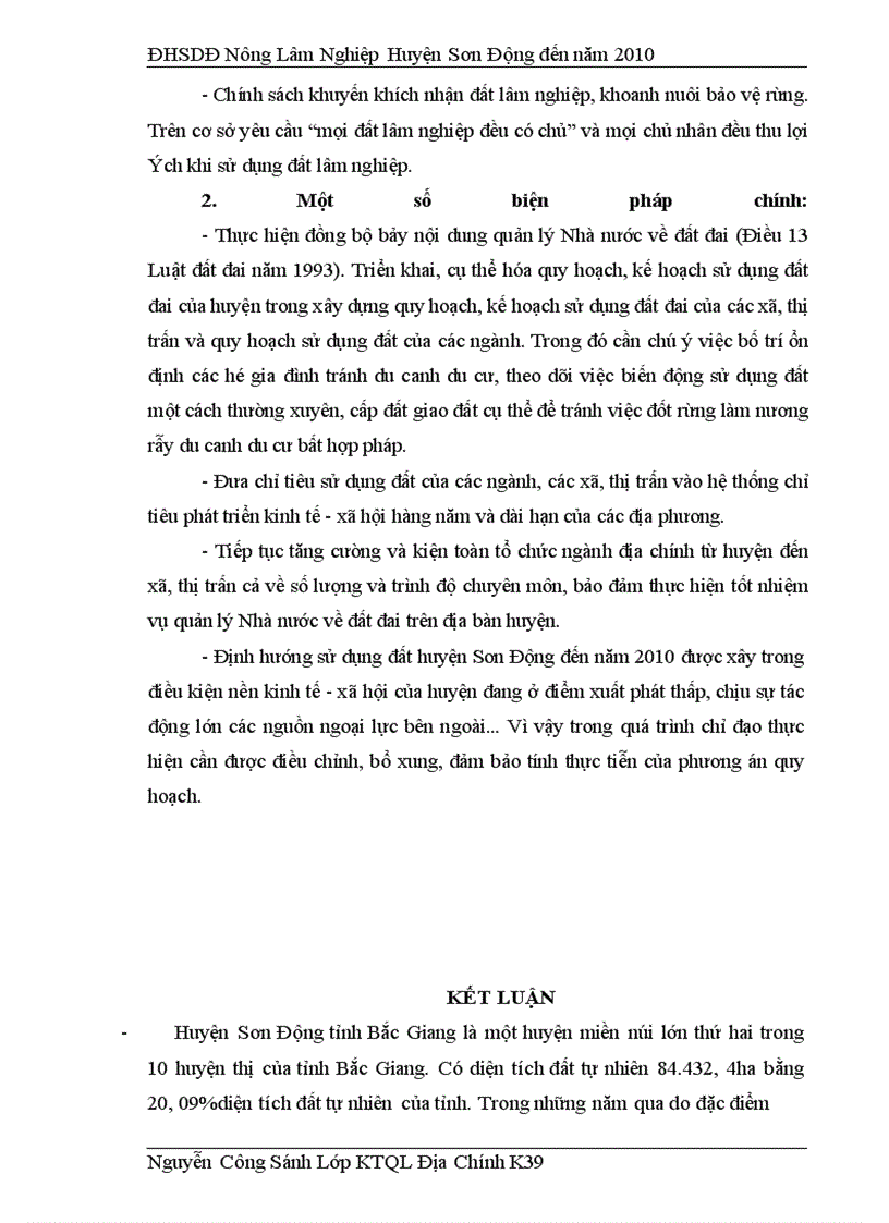 image for page Sử dụng đất đai Nông-Lâm nghiệp của huyện Sơn Động-Bắc Giang