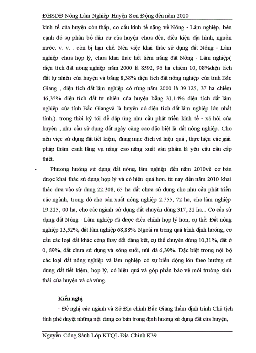 image for page Sử dụng đất đai Nông-Lâm nghiệp của huyện Sơn Động-Bắc Giang