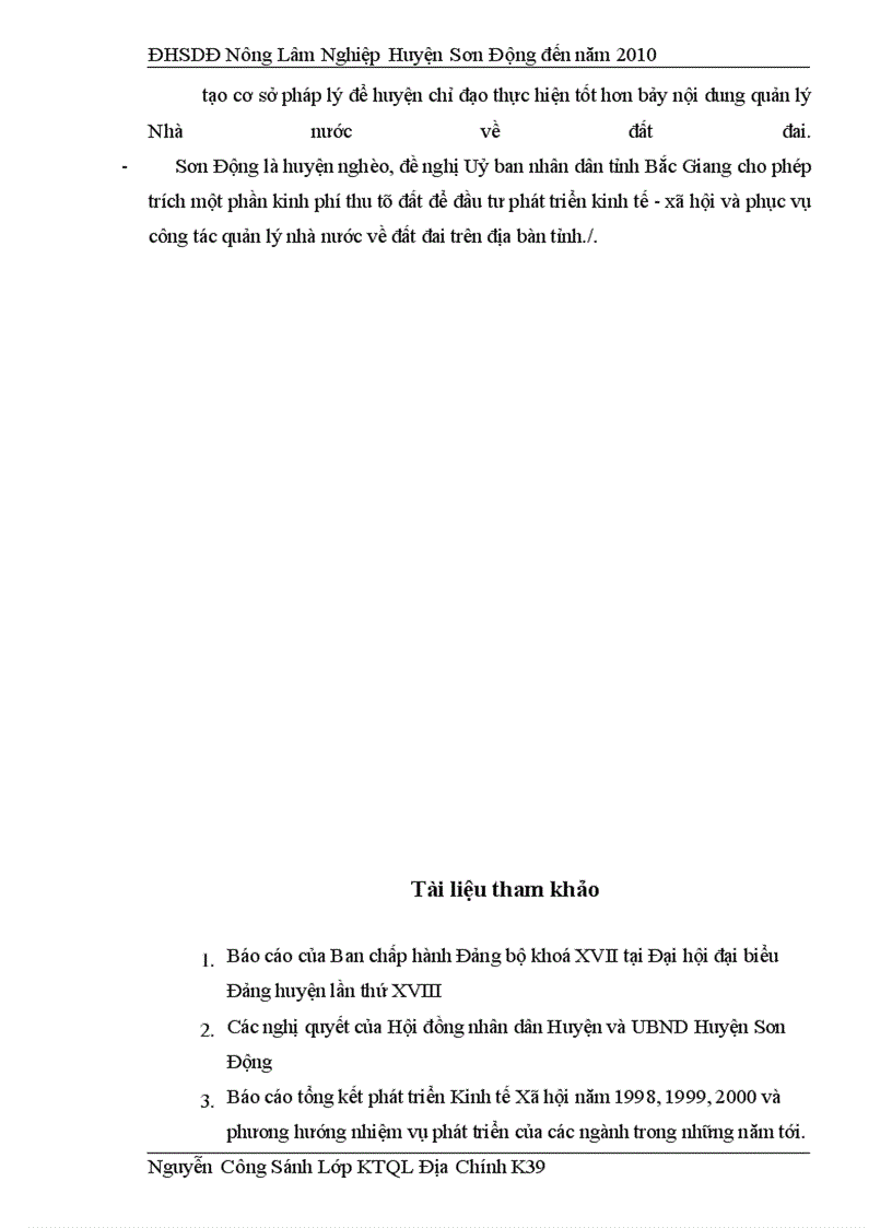 image for page Sử dụng đất đai Nông-Lâm nghiệp của huyện Sơn Động-Bắc Giang