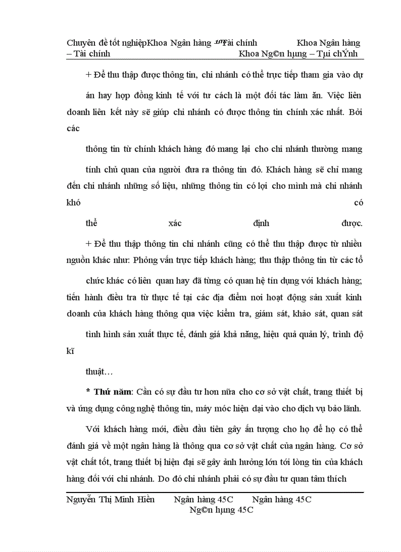 image for page Hoàn thiện dịch vụ bảo lãnh tại chi nhánh NHĐT&PT Nam Hà Nội