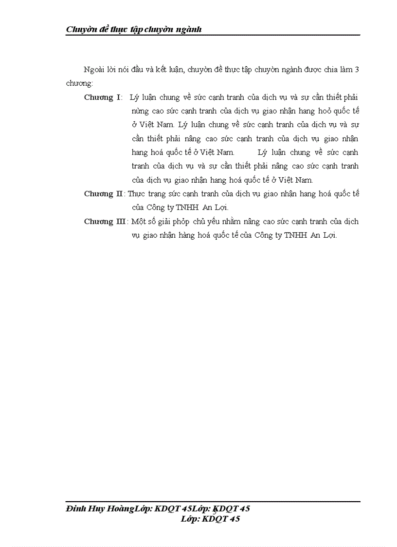 image for page Phát hiện các nguyên nhân làm hạn chế sức cạnh tranh của dịch vụ giao nhận hàng hoá quốc tế tại Công ty TNHH An Lợi và đề xuất các giải pháp giải quyết nhằm tăng sức cạnh tranh của dịch vụ này tại Công ty An Lợi