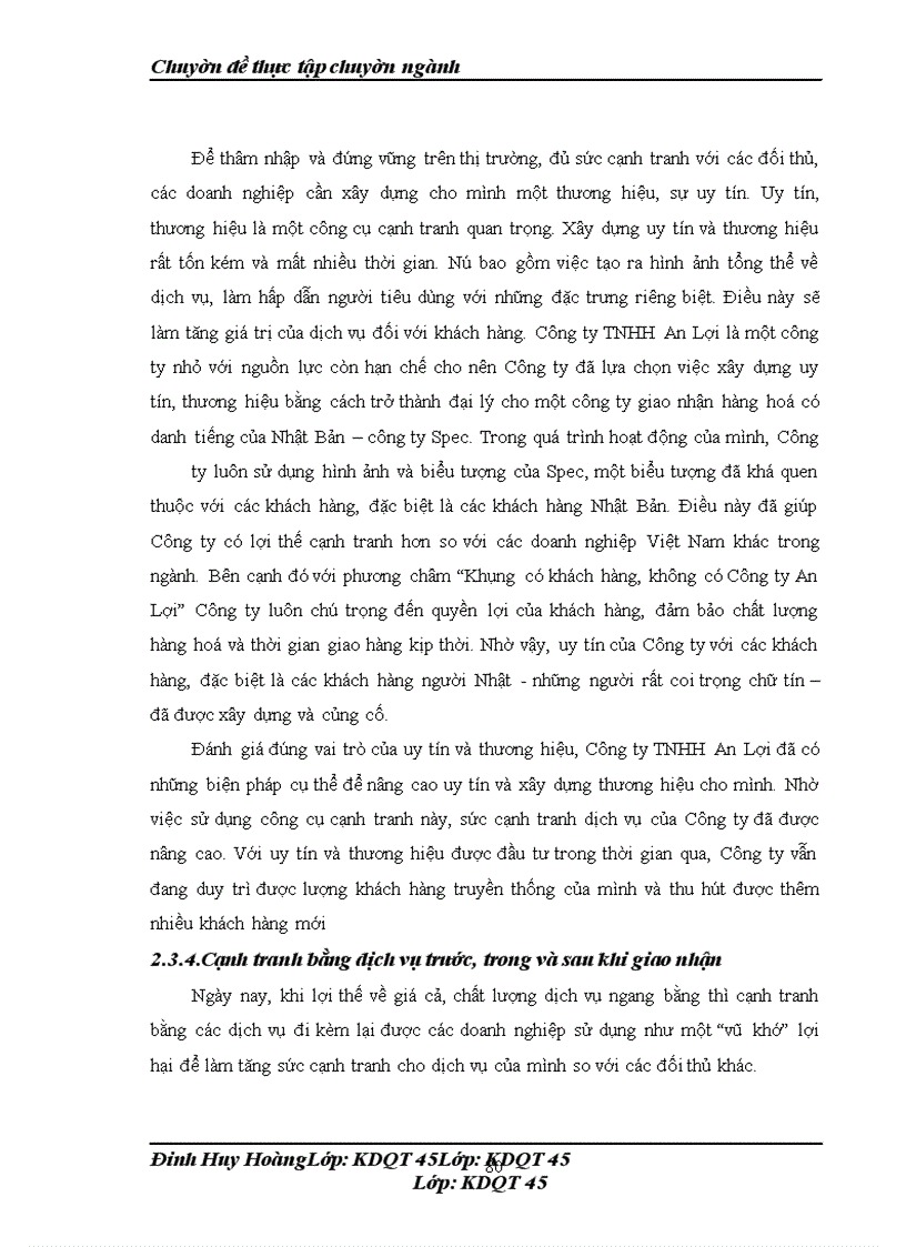 image for page Phát hiện các nguyên nhân làm hạn chế sức cạnh tranh của dịch vụ giao nhận hàng hoá quốc tế tại Công ty TNHH An Lợi và đề xuất các giải pháp giải quyết nhằm tăng sức cạnh tranh của dịch vụ này tại Công ty An Lợi