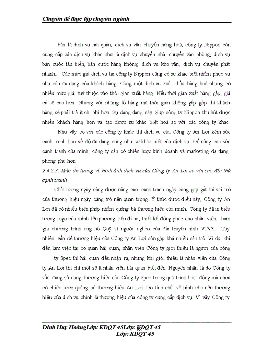 image for page Phát hiện các nguyên nhân làm hạn chế sức cạnh tranh của dịch vụ giao nhận hàng hoá quốc tế tại Công ty TNHH An Lợi và đề xuất các giải pháp giải quyết nhằm tăng sức cạnh tranh của dịch vụ này tại Công ty An Lợi