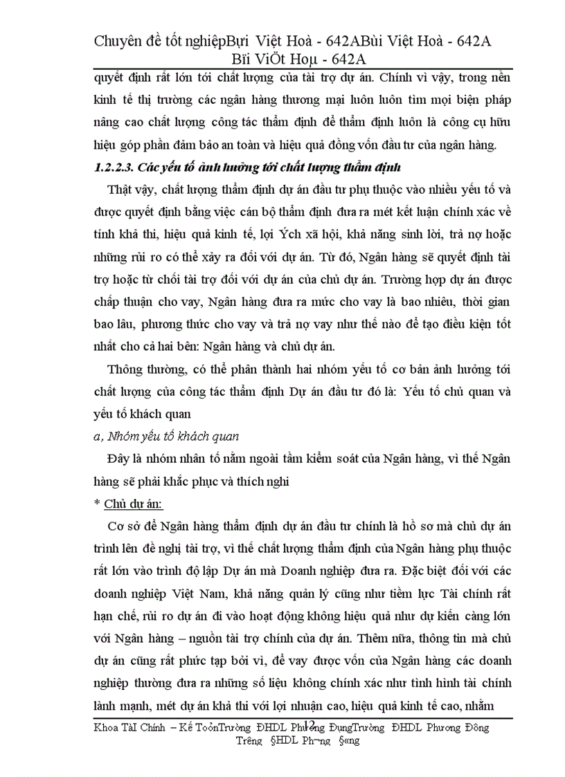 image for page Nâng cao chất lượng thẩm định dự án đầu tư tại Ngân hàng Công thương Cầu Giấy