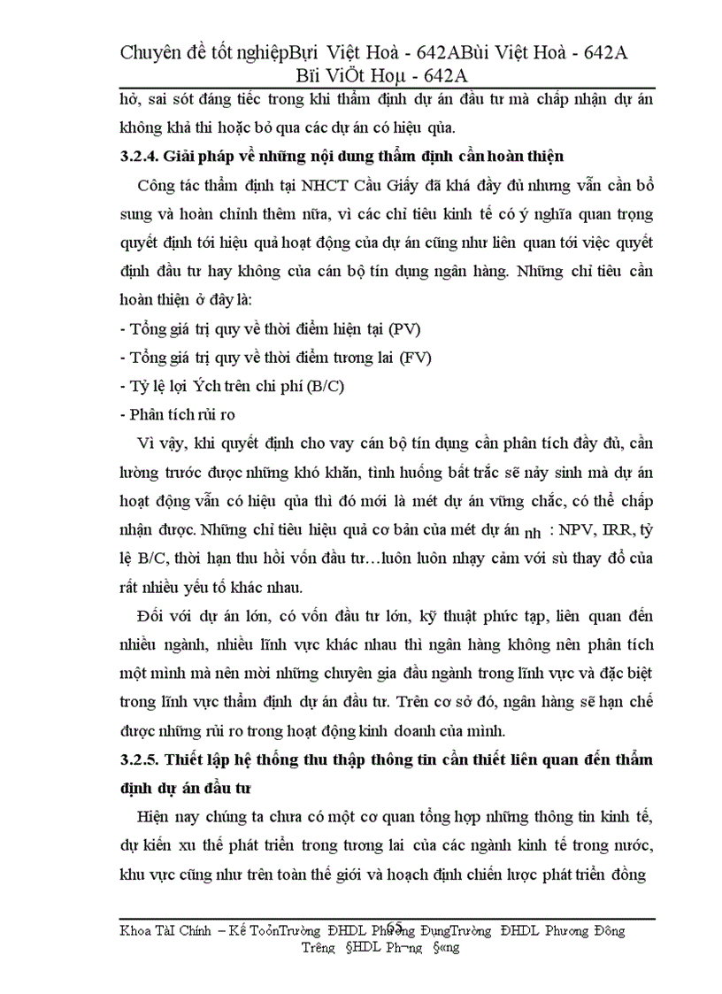 image for page Nâng cao chất lượng thẩm định dự án đầu tư tại Ngân hàng Công thương Cầu Giấy