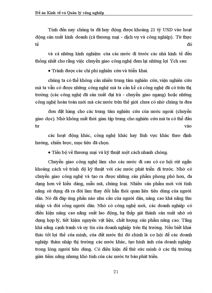 image for page Chuyển giao công nghệ, các phương hướng, biện pháp nâng cao hiệu quả của chuyển giao công nghệ ở nước ta