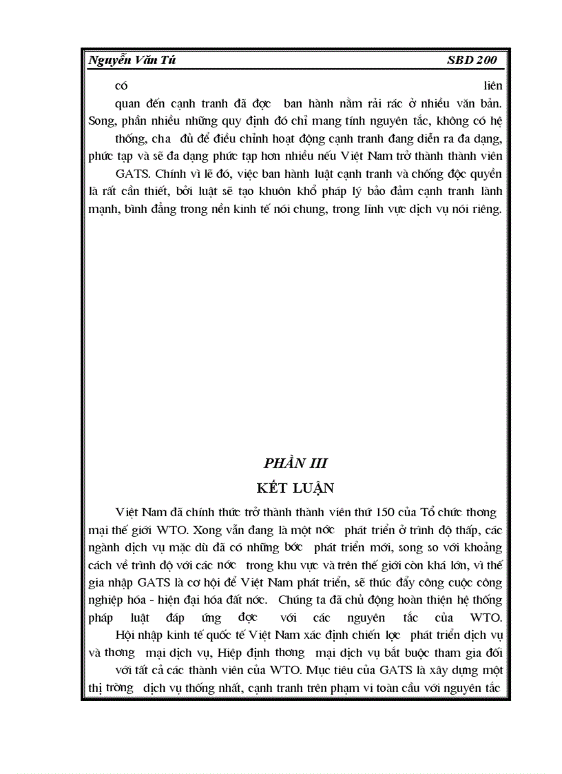 image for page Hiệp định của tổ chức thương mại thế giới về thương mại dịch vụ của WTO và những thách thức trong lĩnh vực dịch vụ khi Việt Nam gia nhập WTO