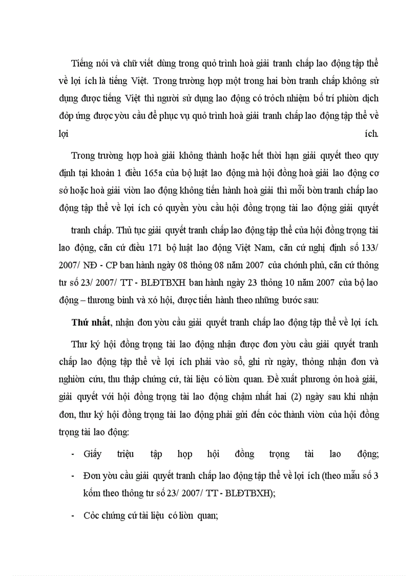 image for page Tranh chấp và giải quyết tranh chấp lao động tập thể về lợi ích