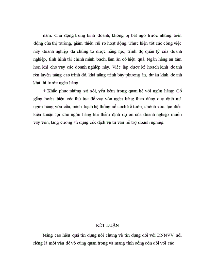 image for page Nâng cao hiệu quả tín dụng đối với DNNVV tại MSB Đống Đa