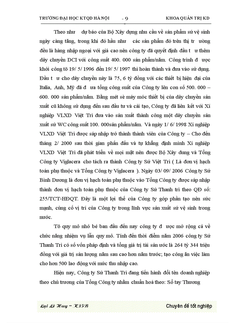 image for page Phát triển sản phẩm tại Công ty Sứ Thanh trì