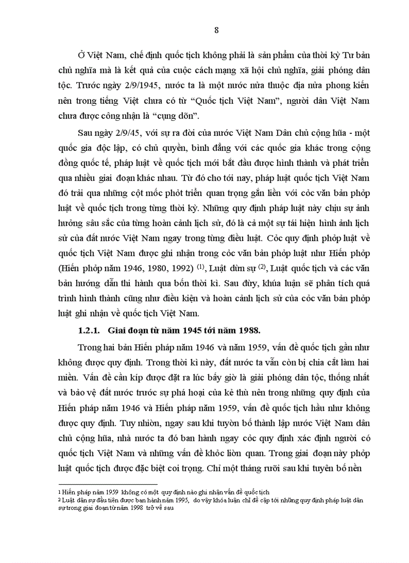 image for page Sự phát triển của pháp luật quốc tịch Việt Nam qua các thời kì