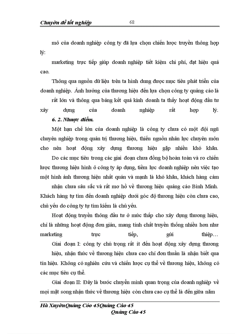 image for page Thực trạng hoạt động xây dựng thương hiệu của công ty tnhh quảng cáo bình minh