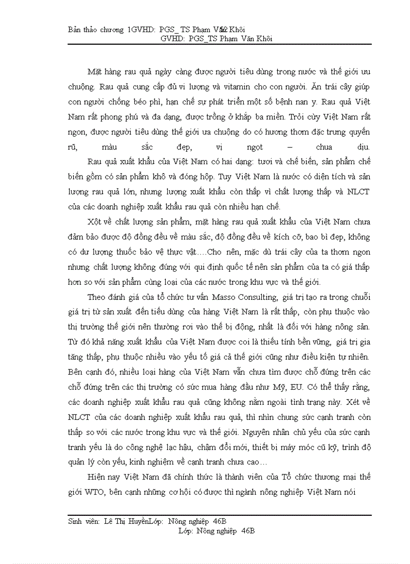 image for page Một số giải pháp nâng cao năng lực cạnh tranh mặt hàng rau quả xuất khẩu của Tổng công ty rau quả, nông sản