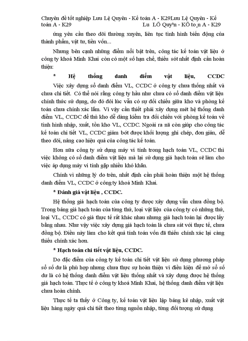 image for page Tổ chức hạch toán kế toán vật liệu, công cụ dụng cụ tại công ty khoá Minh Khai