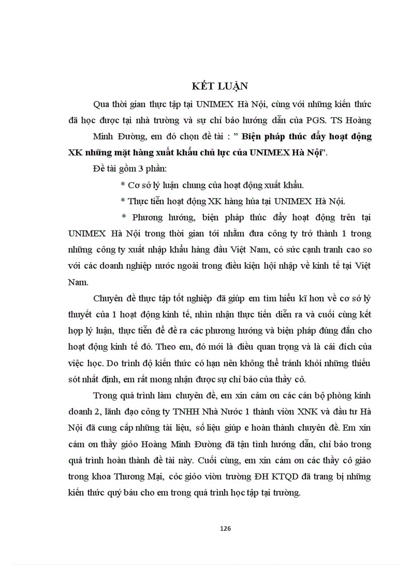 image for page Biện pháp thúc đẩy hoạt động XK những mặt hàng xuất khẩu chủ lực của UNIMEX Hà Nội