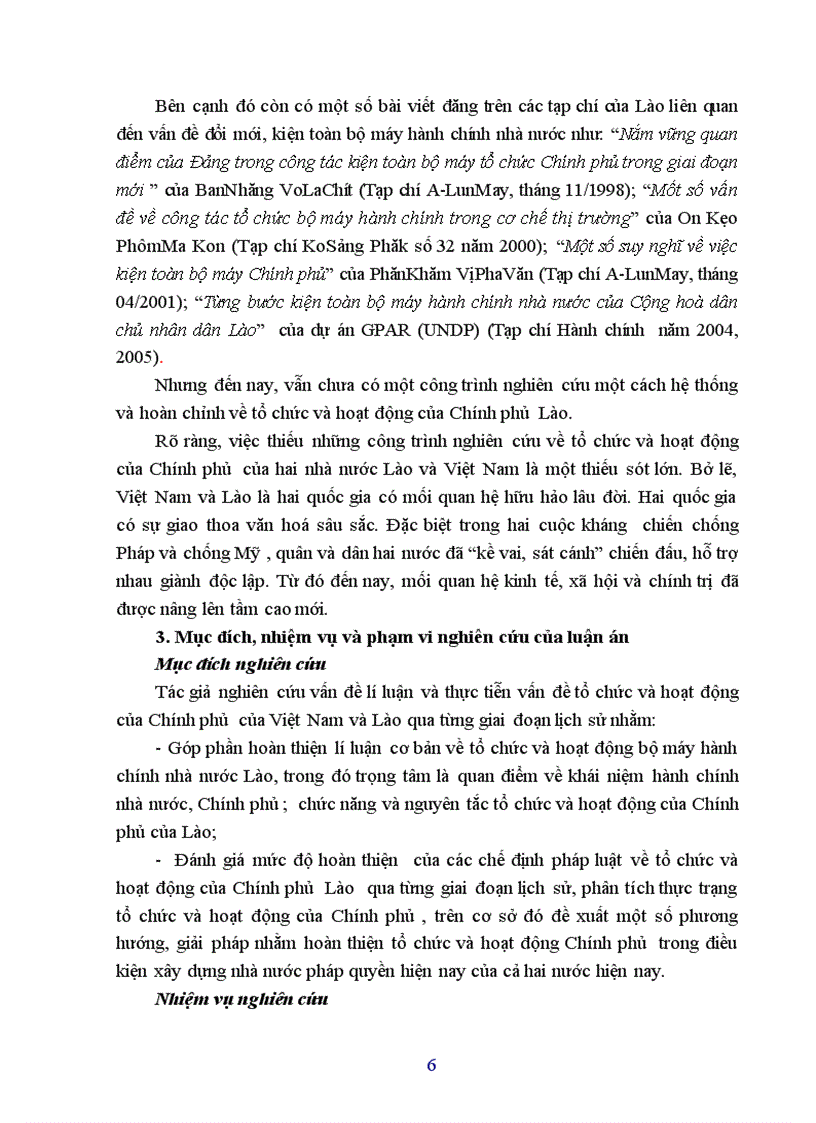 image for page Tổ chức và hoạt động của Chính phủ Việt Nam và Lào