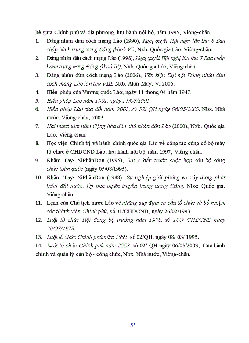 image for page Tổ chức và hoạt động của Chính phủ Việt Nam và Lào