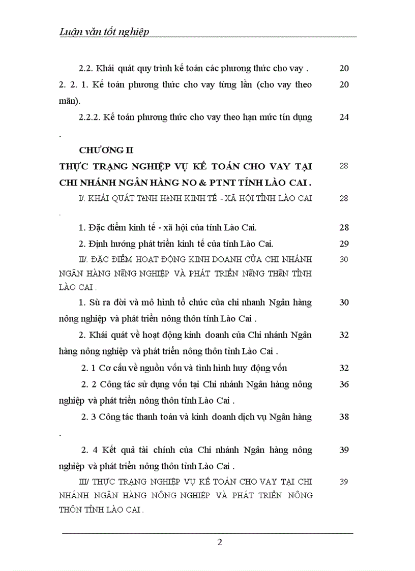 image for page Một số giải pháp nhằm hoàn thiện nghiệp vụ kế toán cho vay tại Ngân hàng Nông nghiệp và phát triển nông thôn tỉnh Lào cai