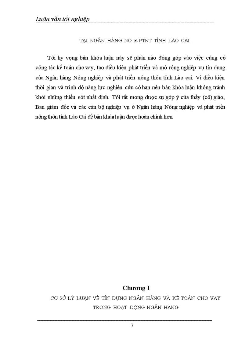 image for page Một số giải pháp nhằm hoàn thiện nghiệp vụ kế toán cho vay tại Ngân hàng Nông nghiệp và phát triển nông thôn tỉnh Lào cai