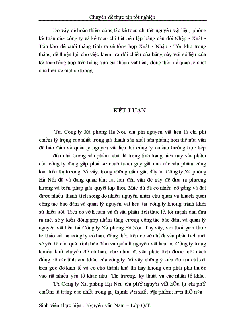 image for page Một số phương hướng và biện pháp nhằm tăng cường công tác bảo đảm và quản lí nguyên vật liệu tại Công ty Xà phòng Hà Nội