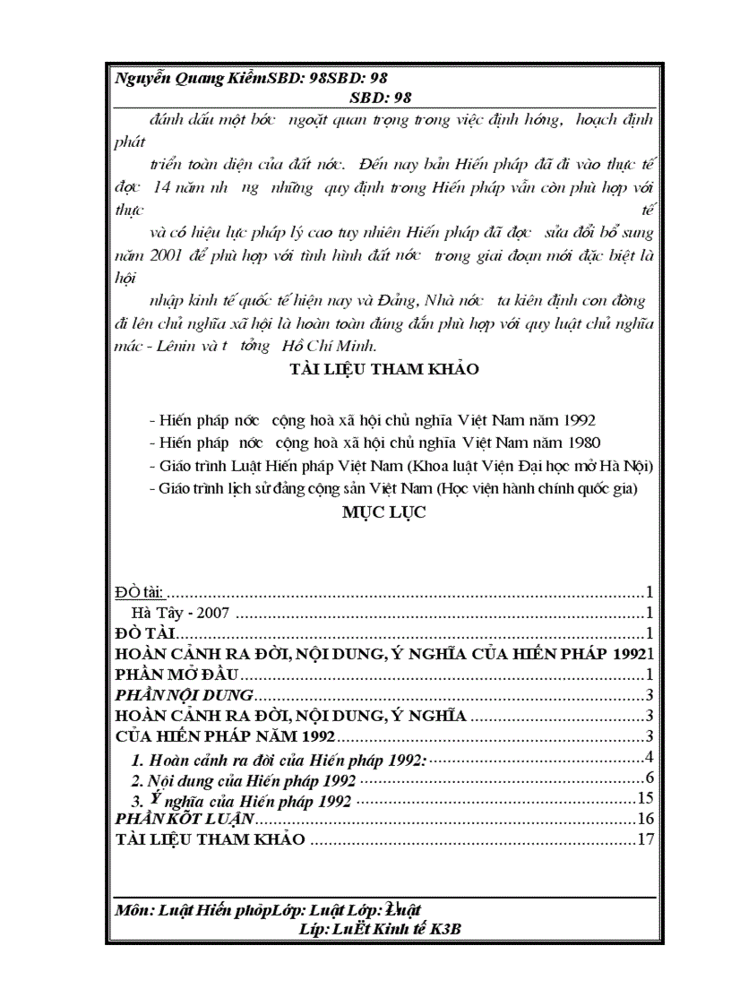 image for page Hoàn cảnh ra đời, nội dung, ý nghĩa của hiến pháp 1992