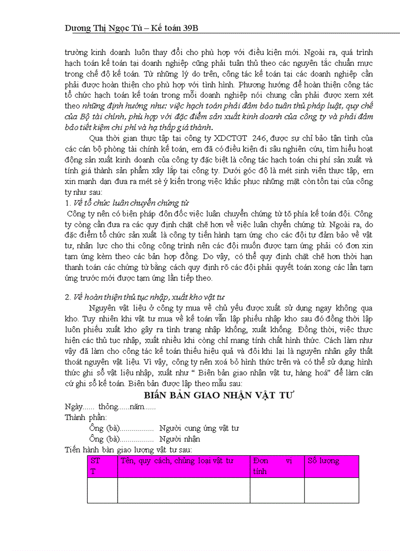image for page Hạch toán chi phí sản xuất và tính giá thành sản phẩm với việc tăng cường công tác quản trị Doanh nghiệp tại Công ty XDCTGT 246