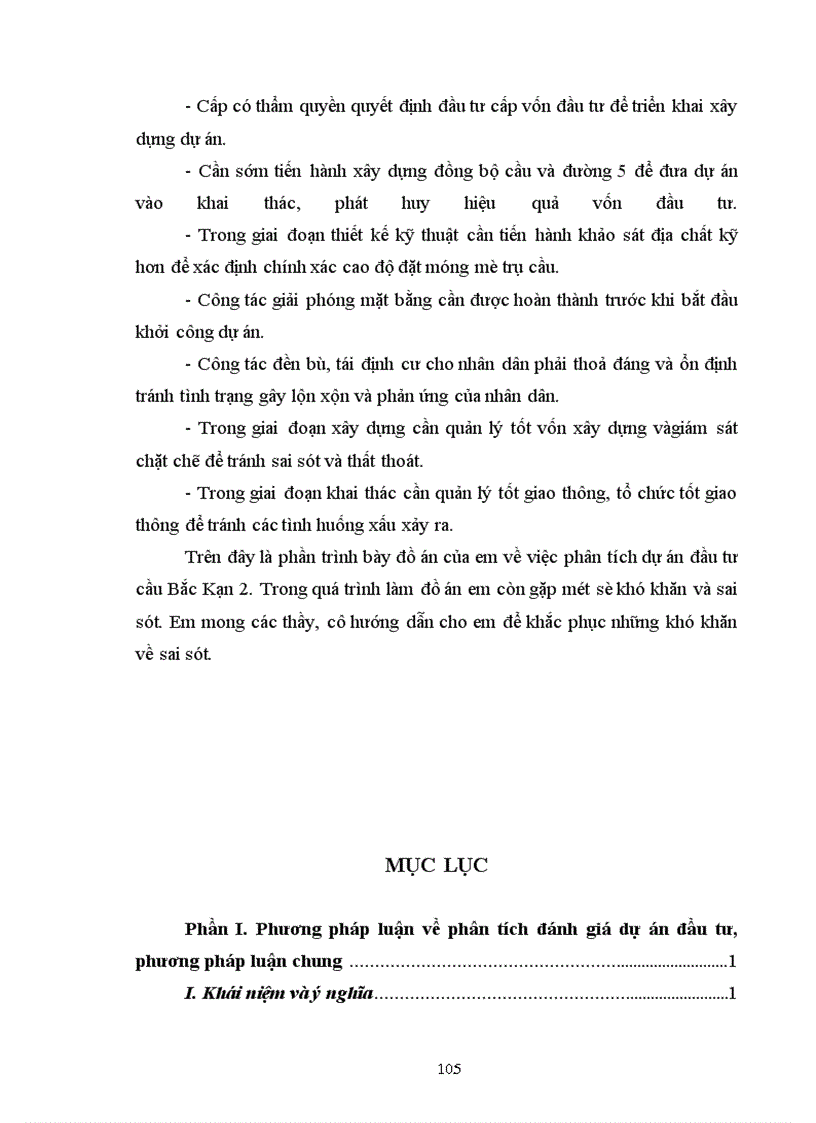 image for page Phân tích đánh giá dự án đầu tư cầu Bắc Kạn 2