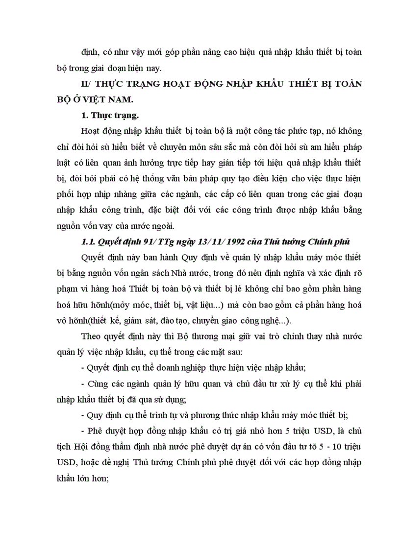 image for page Hoạt động nhập khẩu thiết bị toàn bộ