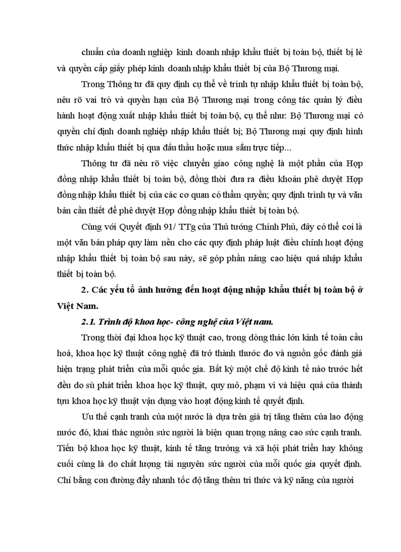 image for page Hoạt động nhập khẩu thiết bị toàn bộ