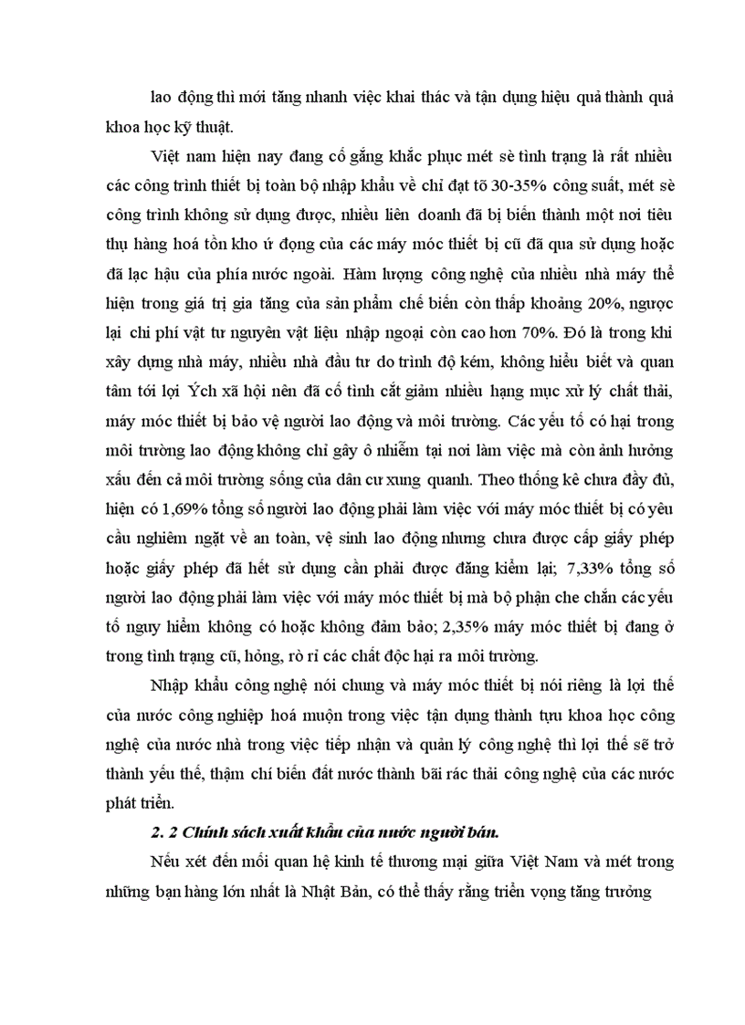 image for page Hoạt động nhập khẩu thiết bị toàn bộ