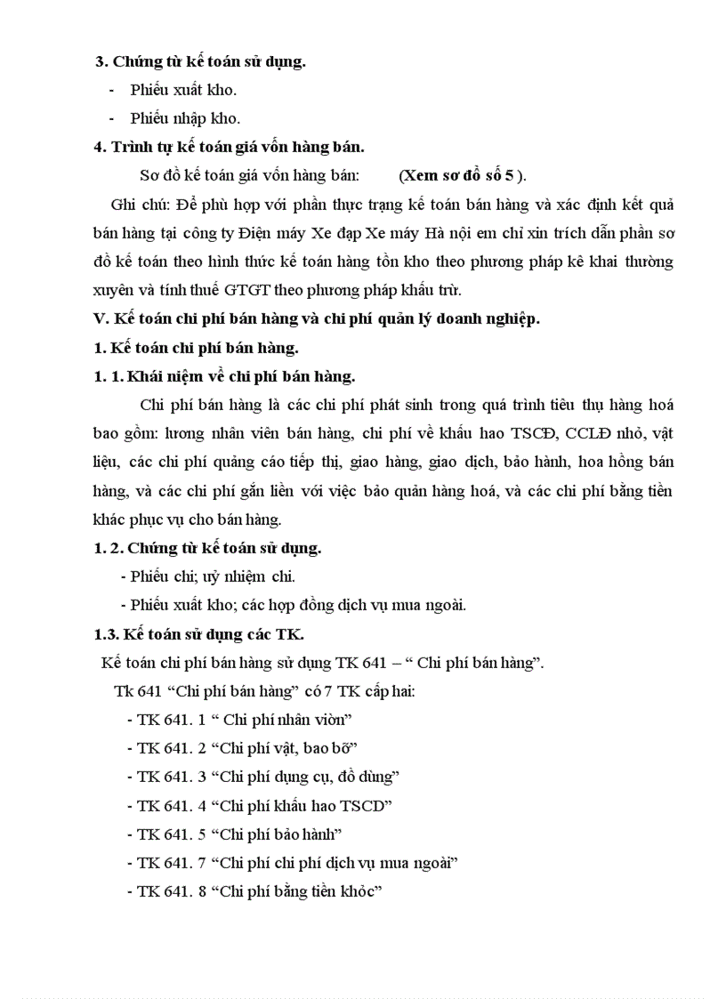 image for page Thực trạng của công tác kế toán bán hàng và xác định kết quả bán hàng tại Công ty Điện máy xe đạp xe máy Hà Nội